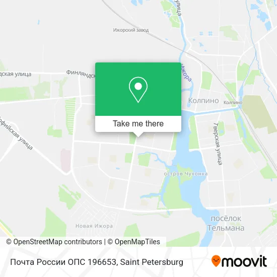 Почта России ОПС 196653 map