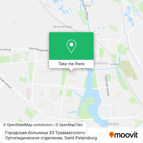 Городская больница 33-Травматолого-Ортопедическое отделение map