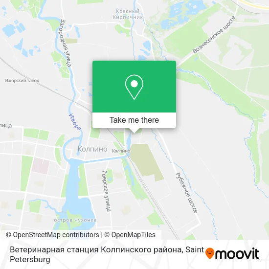 Ветеринарная станция Колпинского района map