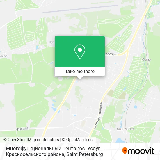Многофункциональный центр гос. Услуг Красносельского района map