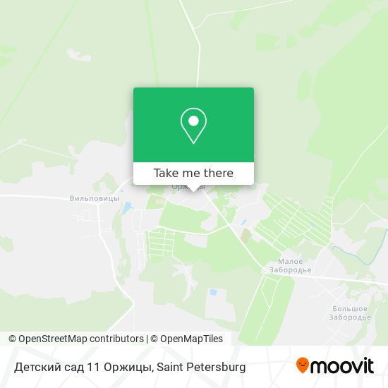 Детский сад 11 Оржицы map