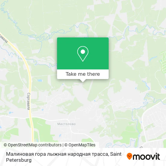 Малиновая гора  лыжная народная трасса map