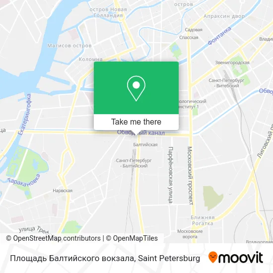 Площадь Балтийского вокзала map