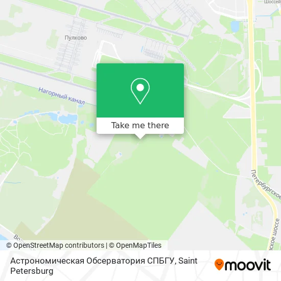 Астрономическая Обсерватория СПБГУ map