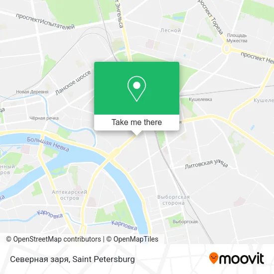 Северная заря map