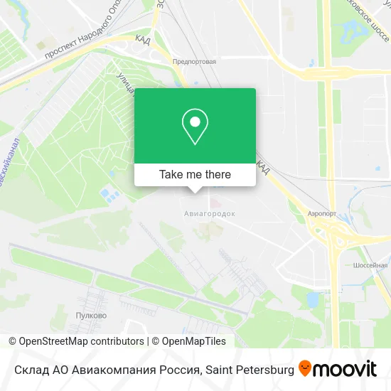 Склад АО  Авиакомпания  Россия map