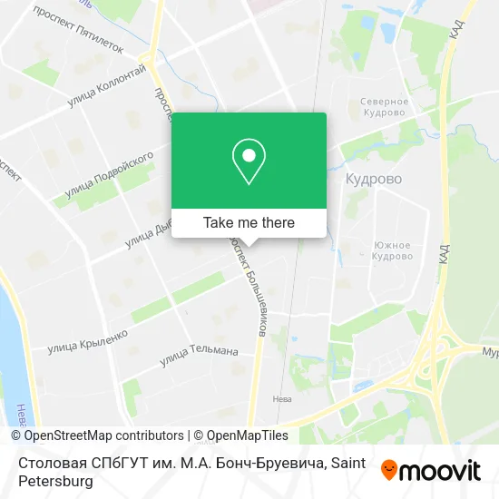 Столовая СПбГУТ им. М.А. Бонч-Бруевича map