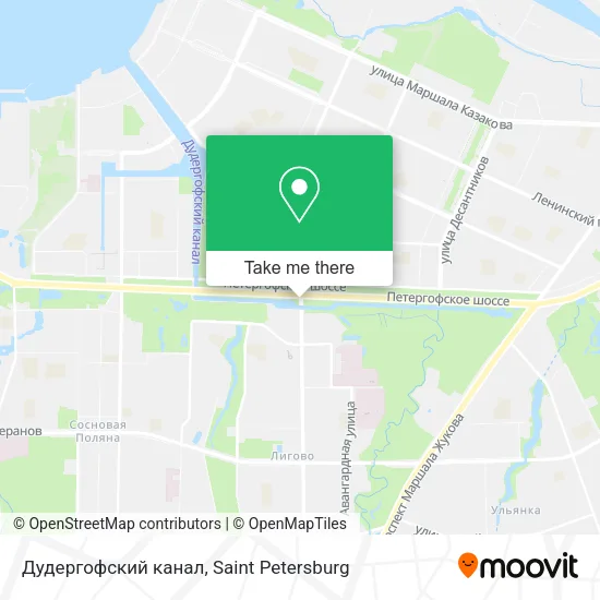Дудергофский канал map