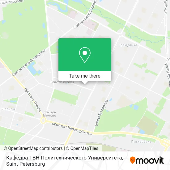 Кафедра ТВН Политехнического Университета map