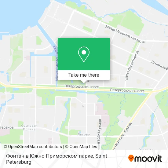 Фонтан в Южно-Приморском парке map