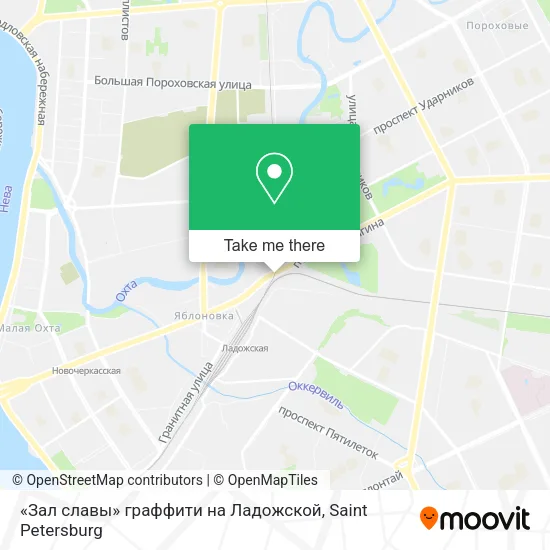 «Зал славы» граффити на Ладожской map