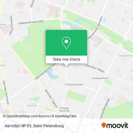 Автобус № 93 map