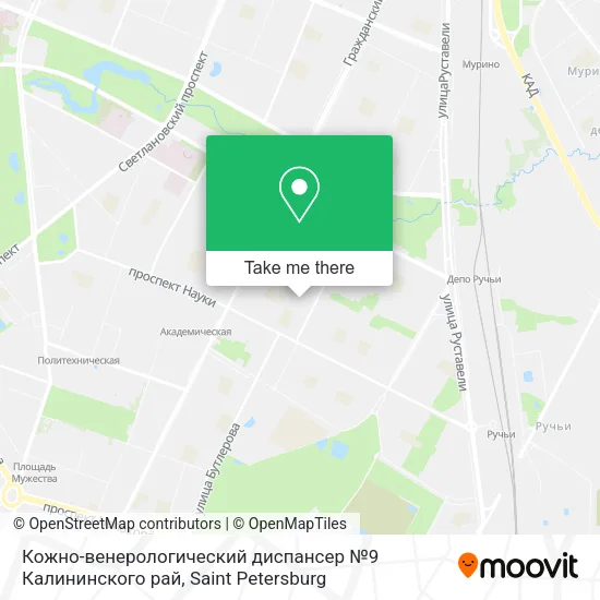 Кожно-венерологический диспансер №9 Калининского рай map