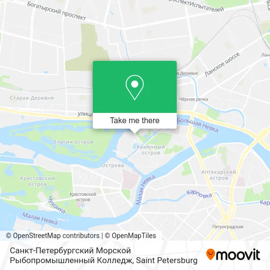 Санкт-Петербургский Морской Рыбопромышленный Колледж map