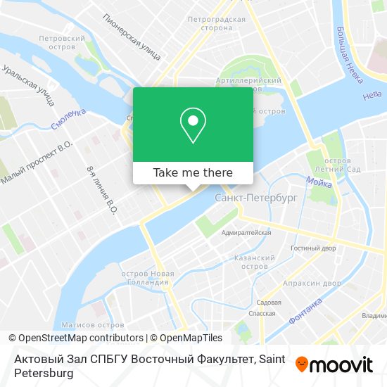 Актовый Зал СПБГУ Восточный Факультет map