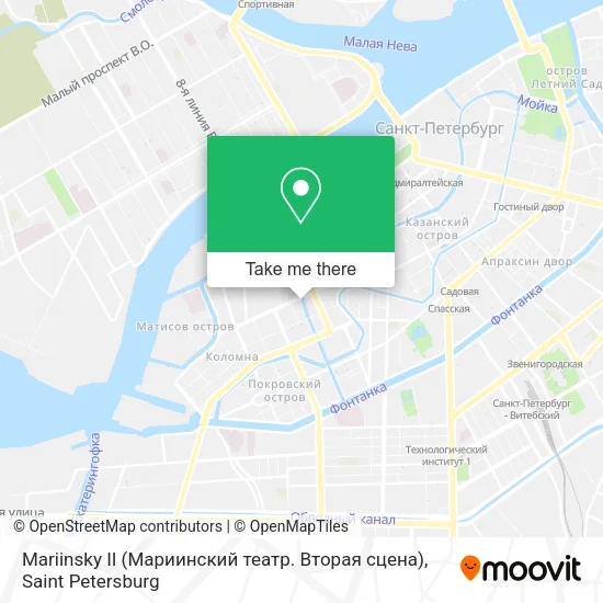 Mariinsky II (Мариинский театр. Вторая сцена) map