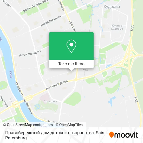 Правобережный дом детского творчества map
