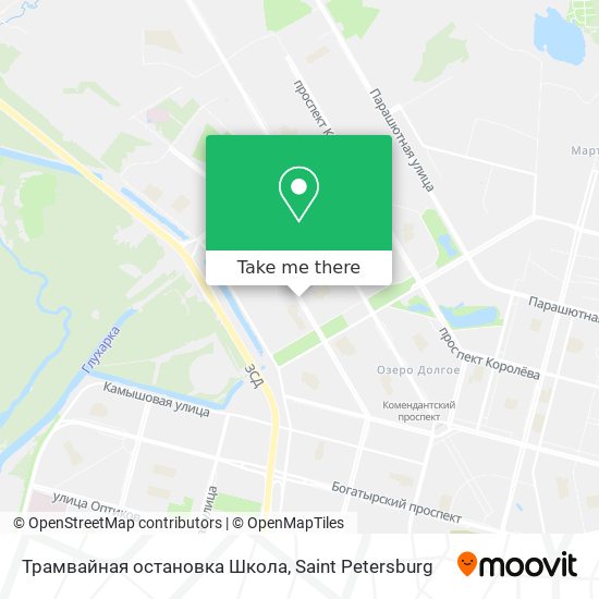 Трамвайная остановка  Школа map