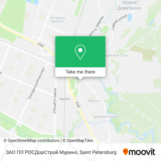 ЗАО  ПО РОСДорСтрой  Мурино map