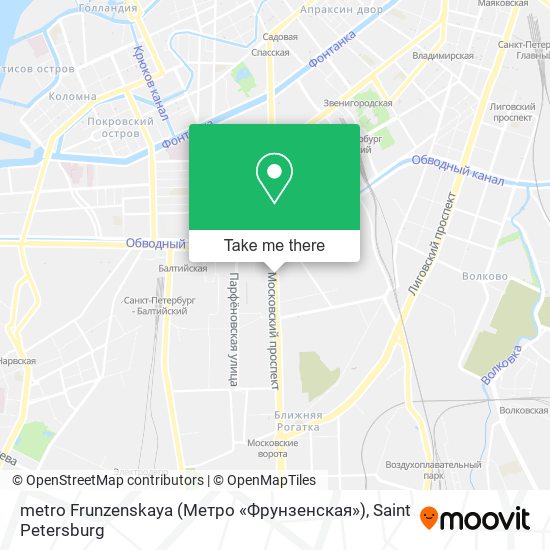 metro Frunzenskaya (Метро «Фрунзенская») map