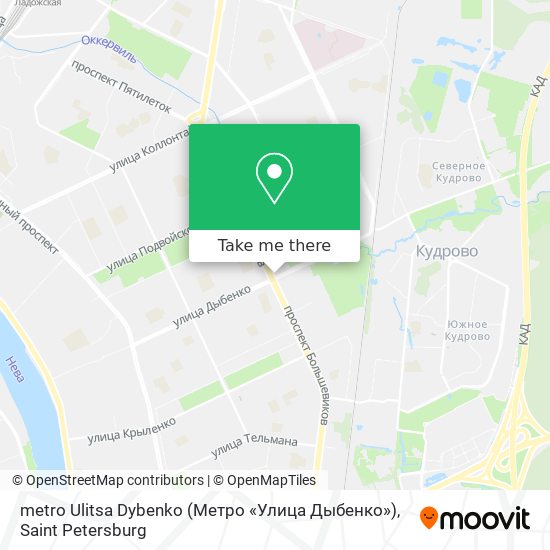 metro Ulitsa Dybenko (Метро «Улица Дыбенко») map