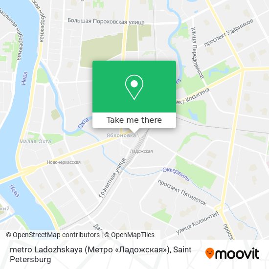 metro Ladozhskaya (Метро «Ладожская») map