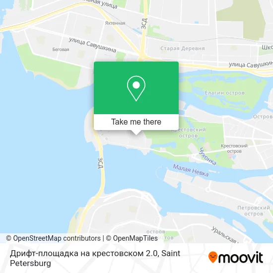 Дрифт-площадка на крестовском 2.0 map