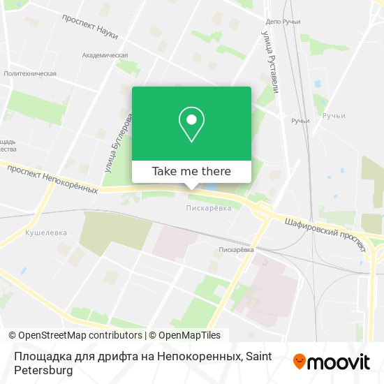 Площадка для дрифта на Непокоренных map
