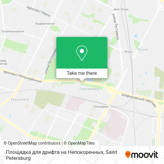Площадка для дрифта на Непокоренных map