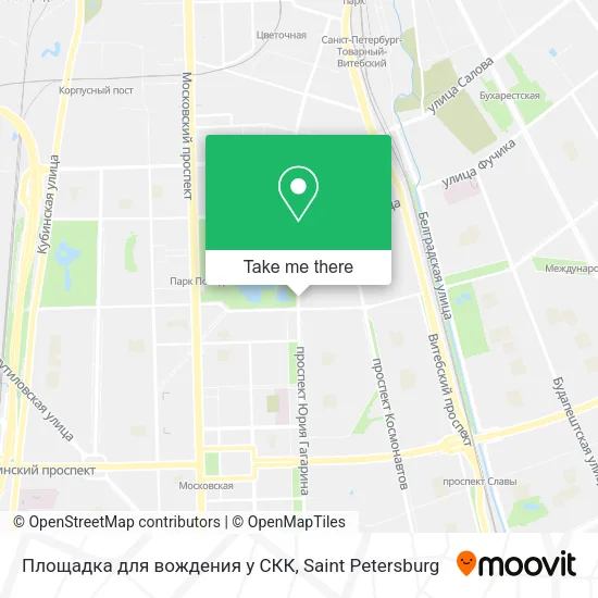 Площадка для вождения у СКК map