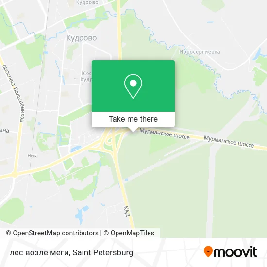 лес возле меги map