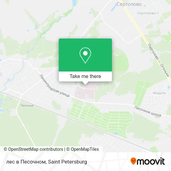 лес в Песочном map