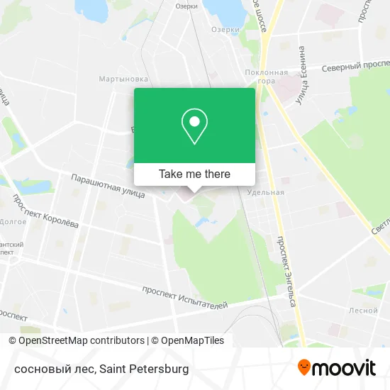 сосновый лес map