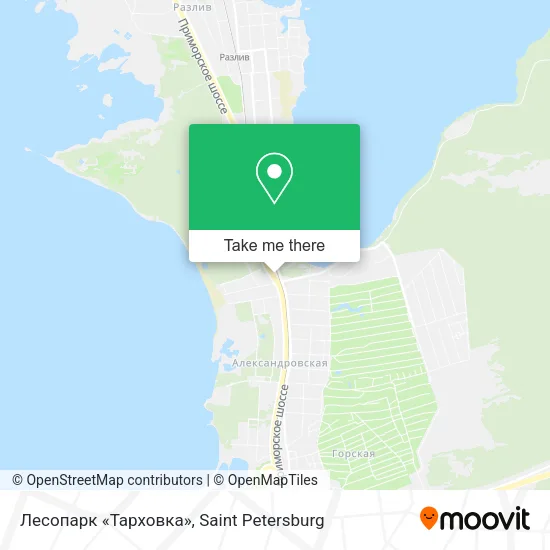 Лесопарк «Тарховка» map