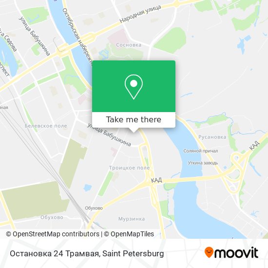 Остановка 24 Трамвая map