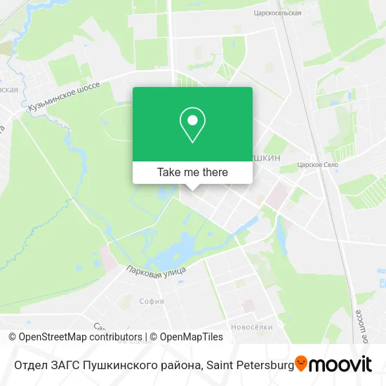 Отдел ЗАГС Пушкинского района map