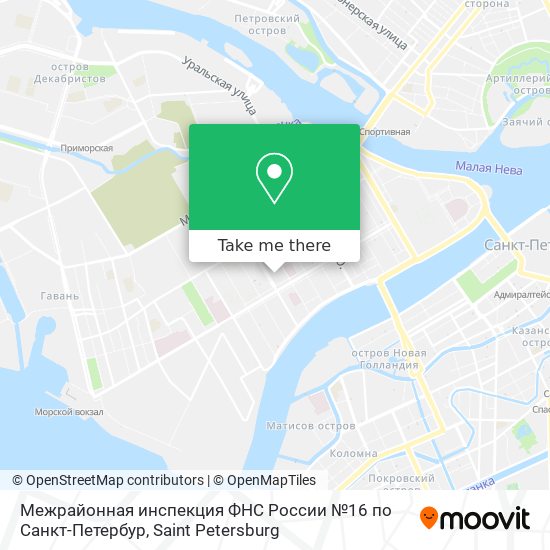 Межрайонная инспекция ФНС России №16 по Санкт-Петербур map