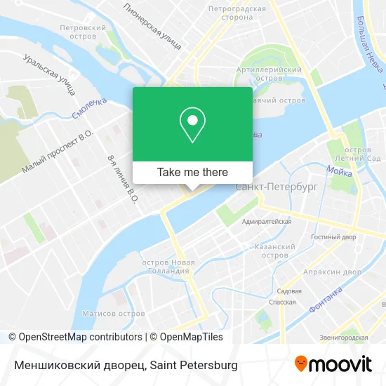 Меншиковский дворец map