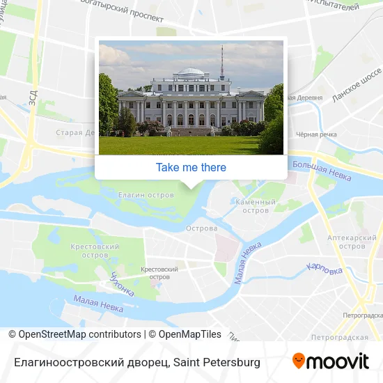 Елагиноостровский дворец map