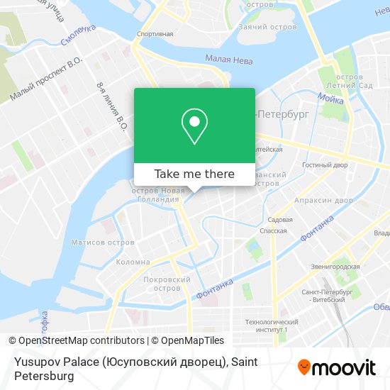 Yusupov Palace (Юсуповский дворец) map