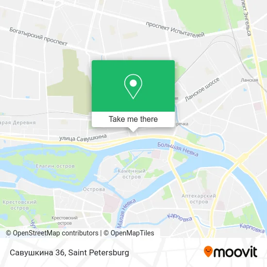 Савушкина 36 map