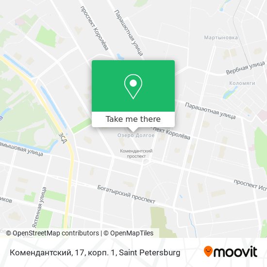 Комендантский, 17, корп. 1 map