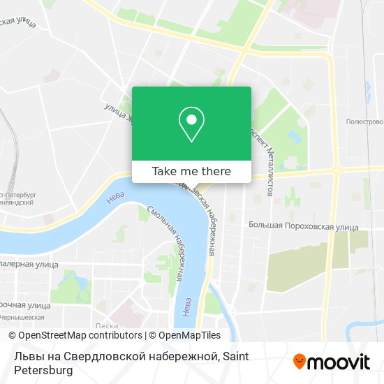 Львы на Свердловской набережной map