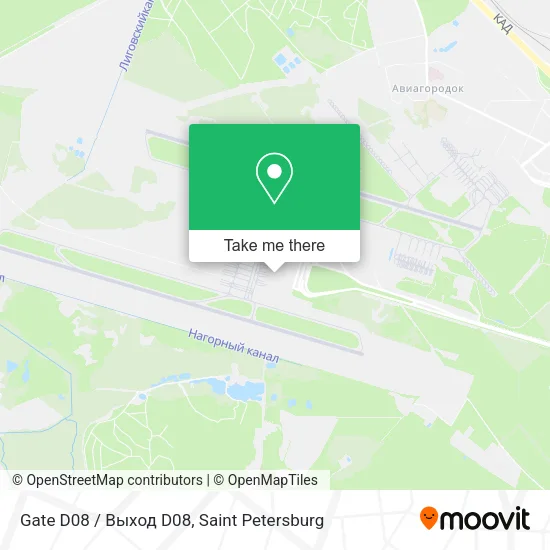 Gate D08 / Выход D08 map