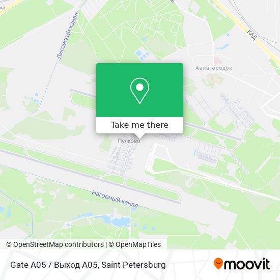 Gate A05 / Выход A05 map