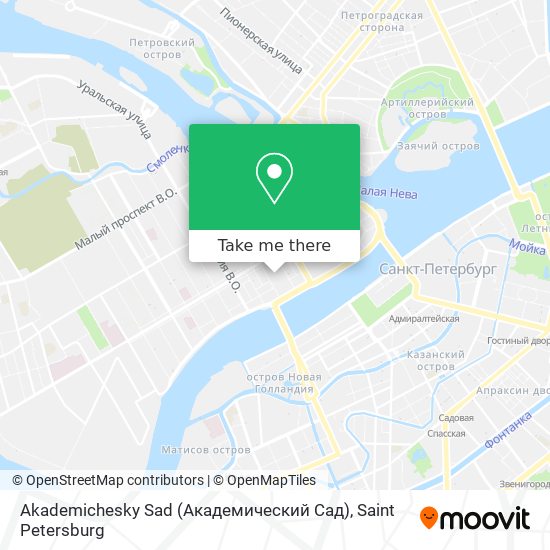 Akademichesky Sad (Академический Сад) map