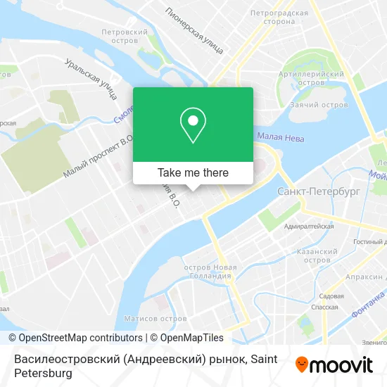 Василеостровский (Андреевский) рынок map