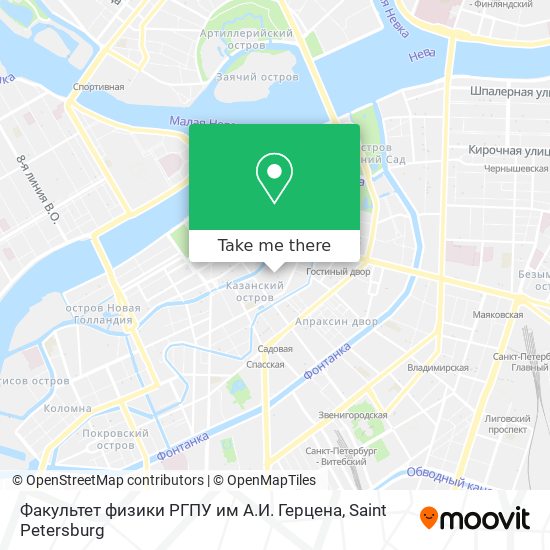 Факультет физики РГПУ им А.И. Герцена map