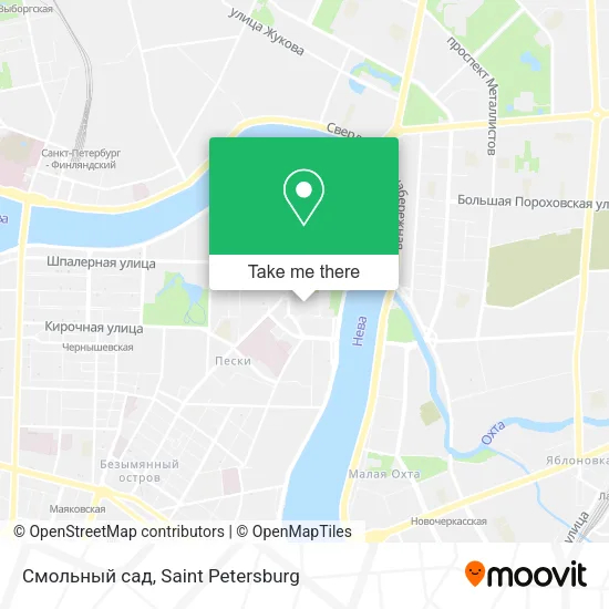 Смольный сад map
