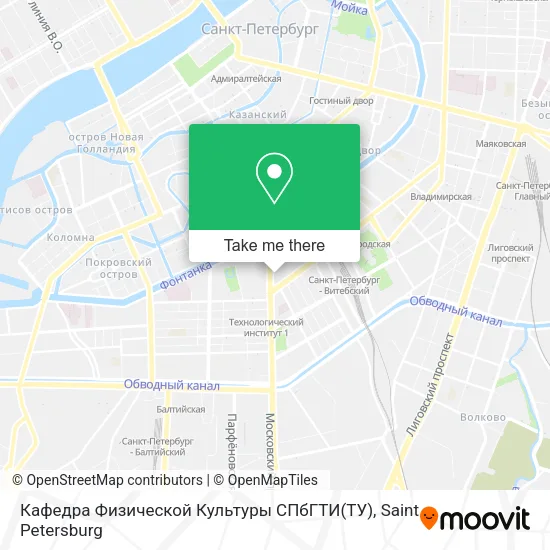 Кафедра Физической Культуры СПбГТИ(ТУ) map